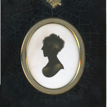 John Field, painted and gilded silhouette of an elegant Regency lady