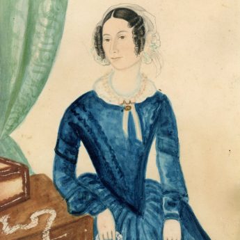 Provincial School watercolour portrait of a lady