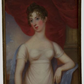 James Leakey, miniature portrait of Sibilla Mansfield