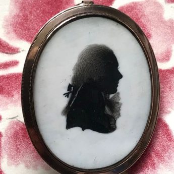 Jewellery silhouette of a gentleman by Isabella Beetham
