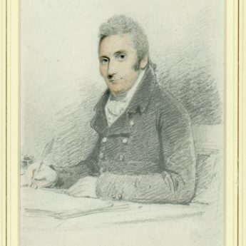 Pencil and watercolour portrait by Henry Edridge