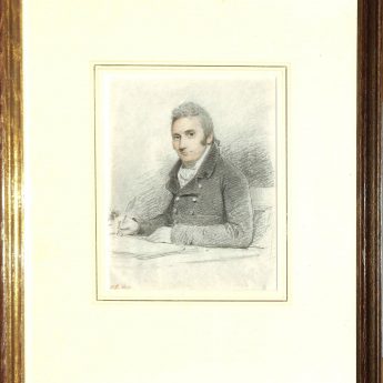 Pencil and watercolour portrait by Henry Edridge