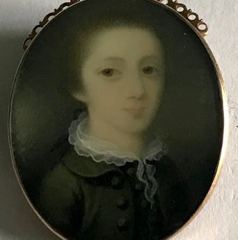 Miniature portrait of a little boy by Gustavus Hamilton