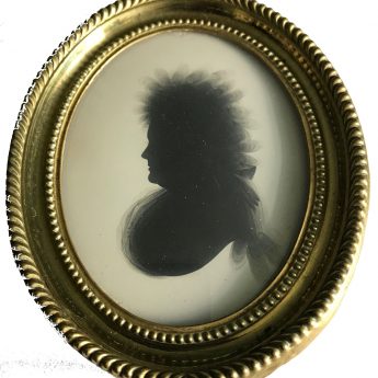 18th Century Painted Silhouette on Plaster by J. Thomason of Dublin