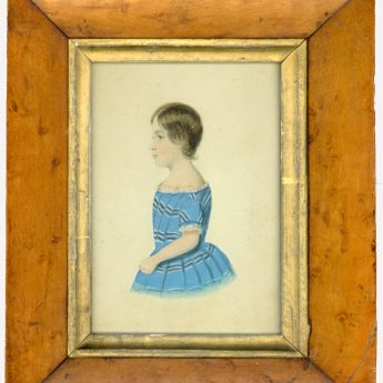 A pair of watercolour portraits of children