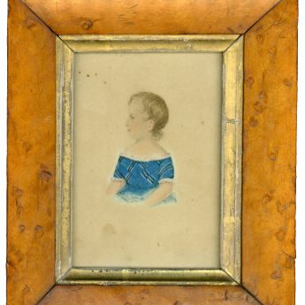 A pair of watercolour portraits of children