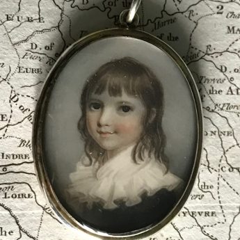 Miniature portrait of a Georgian child