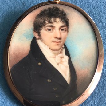 Miniature portrait of a Regency gentleman by Henry Jacob Burch