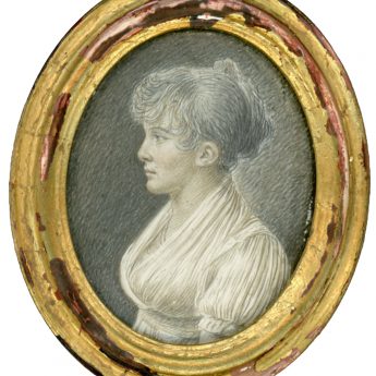 Silver point portrait of a lady by Muller