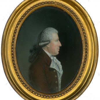 Pastel profile of William Spence, circa 1780