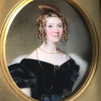 Miniature portrait of a lady attributed to William Egley