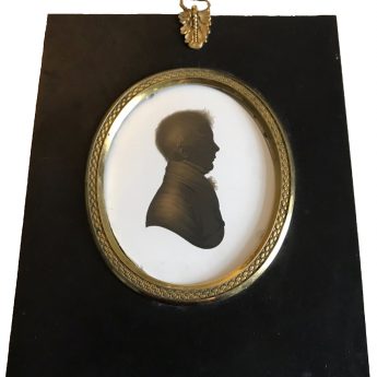 John Field, painted and gilded silhouette of a boy