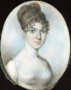 Miniature portrait of a young Regency lady