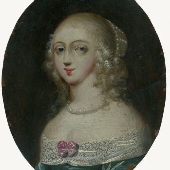 Oil on copper miniature portrait of a lady