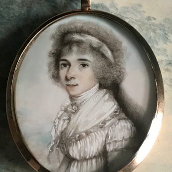 Miniature portrait of a lady attributed to Thomas Peat