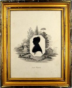 Thomas Pole, painted silhouette of Ann Payne