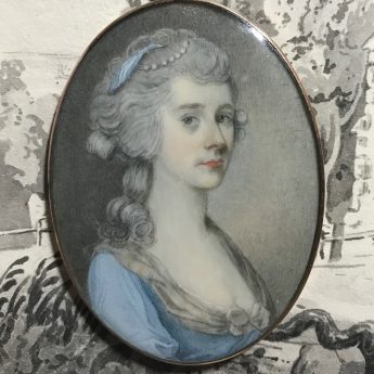Miniature portrait of a ladt attributed to John Donaldson
