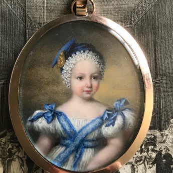 Miniature portrait of a boy by Jean Christian Valois