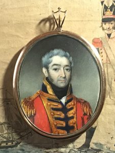 Miniature portrait of a field officer in uniform