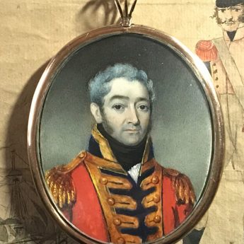 Miniature portrait of a field officer in uniform