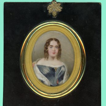 Miniature portrait of a young lady by Herve