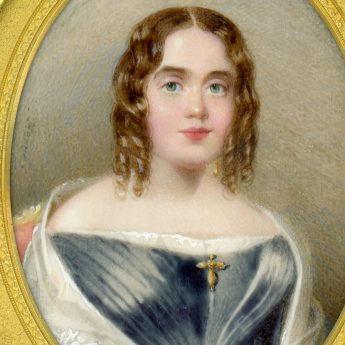 Miniature portrait of a young lady by Herve