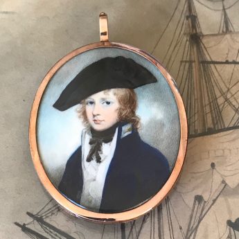 Miniature portrait of a young midshipman