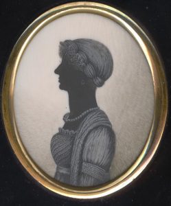 Silhouette painted on ivory by Thomas London