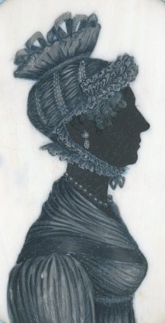 Silhouette painted on ivory by Thomas London