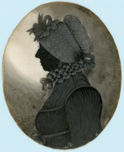 Silhouette painted on ivory by Thomas London