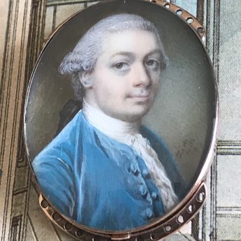 Miniature portrait of a gentleman by Samuel Cotes