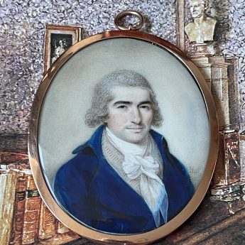 Miniature portrait of a gentleman by Thomas Hull