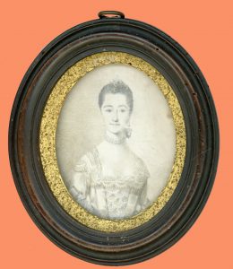 Plumbago portrait of Martha Allen