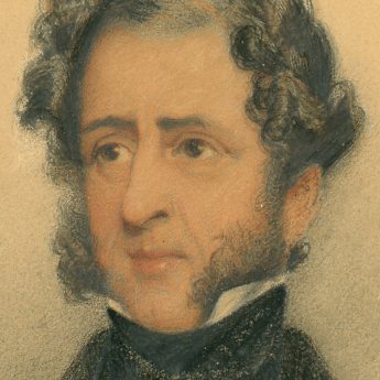 Watercolour portrait attributed to George Richmond