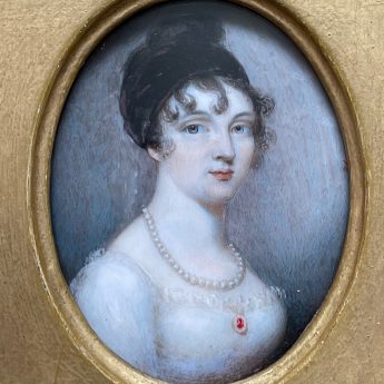 Manner of Stroely, miniature portrait of Frances Torr