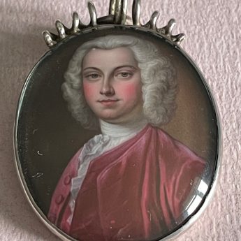 Enamel portrait of Mr Rush by Rouquet