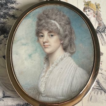 Fine portrait miniature by Charles Hayter, 1797