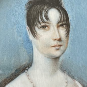 Thomas Hazlehurst, miniature portrait of a young Regency lady