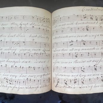 Georgian manuscript music book