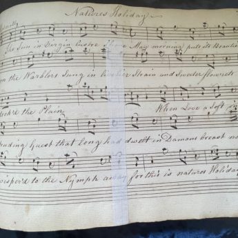 Georgian manuscript music book