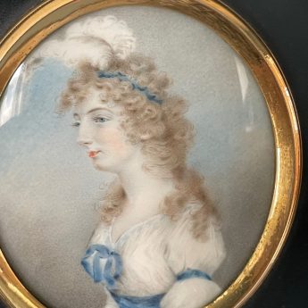 Archibald Skirving, miniature portrait of Henrietta Robinson