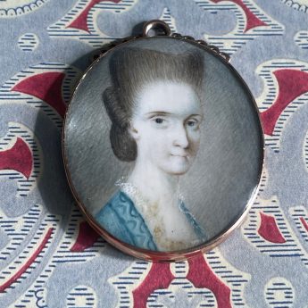 Miniature portrait of a coiffured lady
