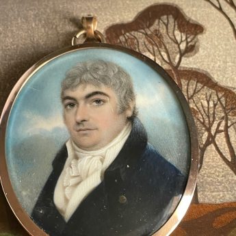 Portrait miniature of a gentleman by Nathaniel Plimer