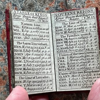 Finely Bound Miniature London Almanack for 1794 in Slipcase