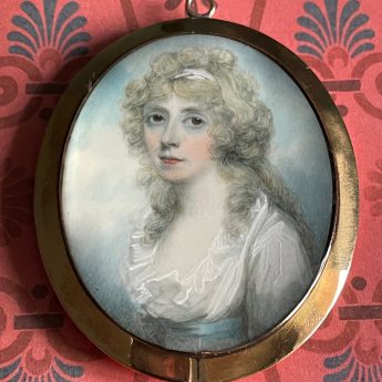 Miniature portrait of a Georgian lady by William Armfield Hobday
