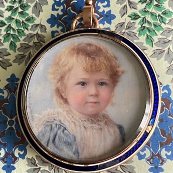 Miniature portrait of a child by Kate Winifred Collyer