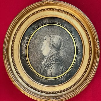 Hairwork portrait, circa 1770