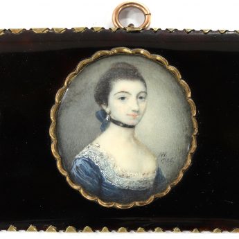 Nathaniel Hone, miniature portrait of a lady