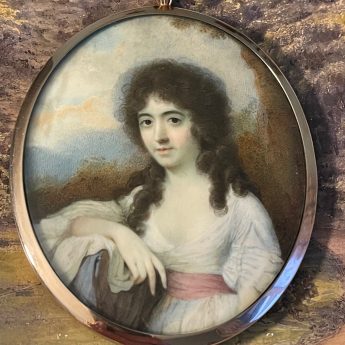 Miniature portrait of Lady Pastard by Walter Robertson