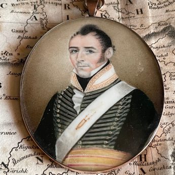Miniature portrait of an Hussar Officer